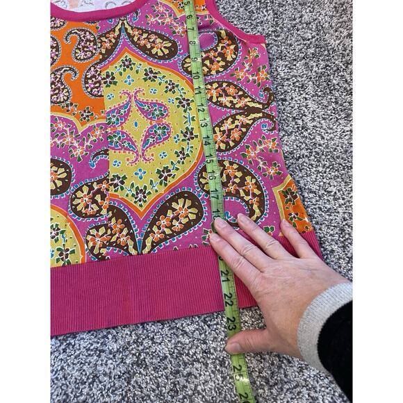 Peter Nygard Women's Colorful Artsy Knit Tank Size Large Petite - Picture 4 of 6